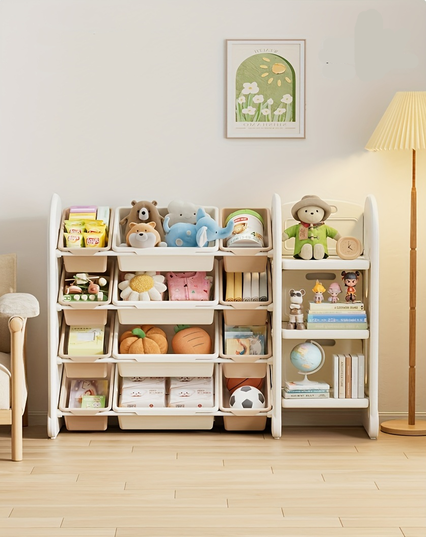 Estantería de Almacenamiento Extragrande de 4 Niveles con Diseño de Nubes