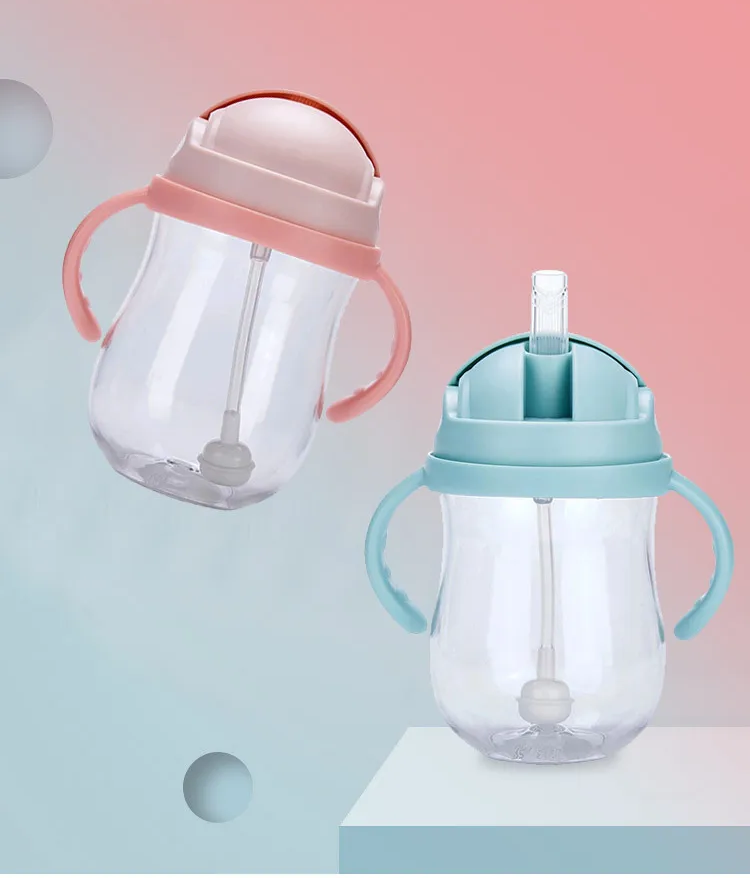 Botella de Agua con Popote y Válvula de 300 ml | Portátil, Antiderrames y con Asa para Entrenamiento