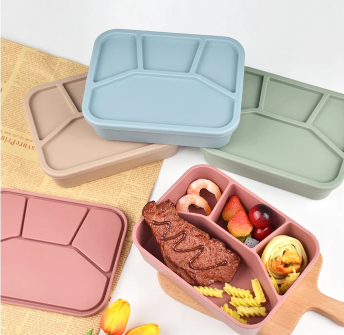 Caja Bento de Silicona  |  Compartimentos a Prueba de Fugas