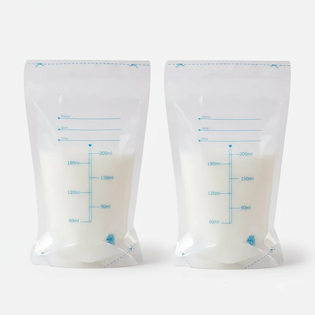 30 Uds. Bolsas para Leche Materna| 200 ml, Doble Sello y Boquilla
