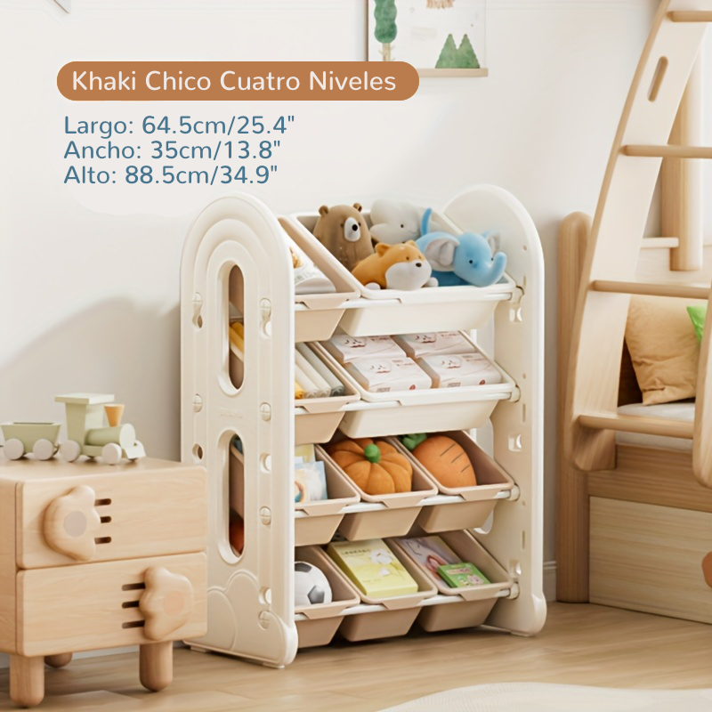 Estantería de Almacenamiento Extragrande de 4 Niveles con Diseño de Nubes