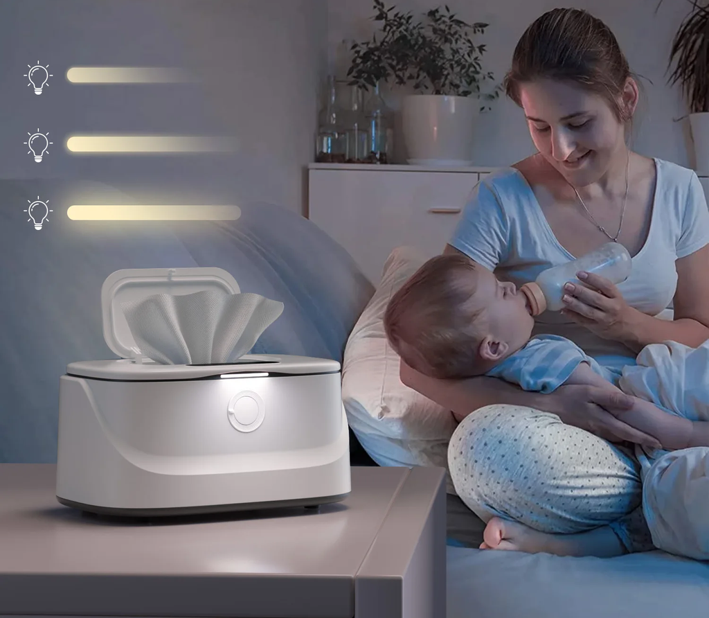 Calentador de Toallitas para Bebé | Control de Temperatura (50°C a 60°C), Luz Nocturna y Gran Capacidad
