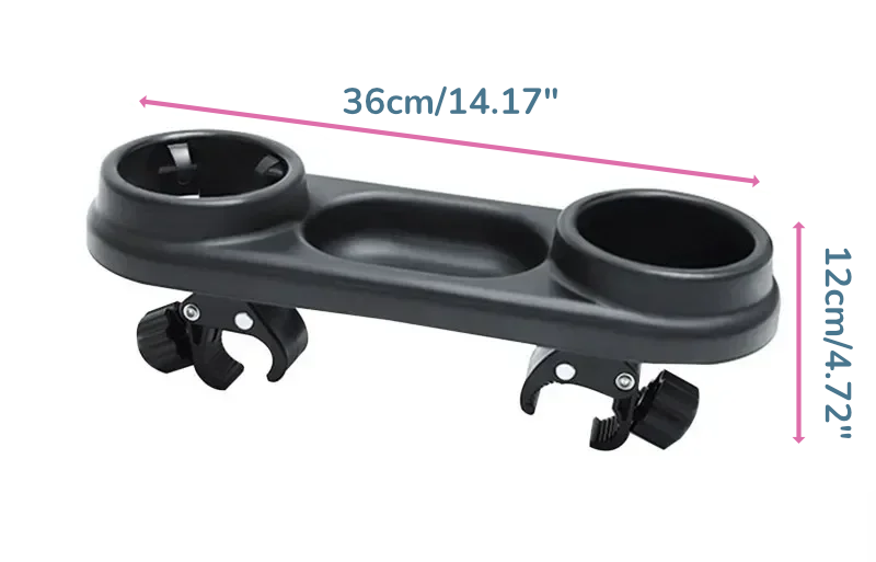 Bandeja de Snacks Universal para Carriola con portavasos.