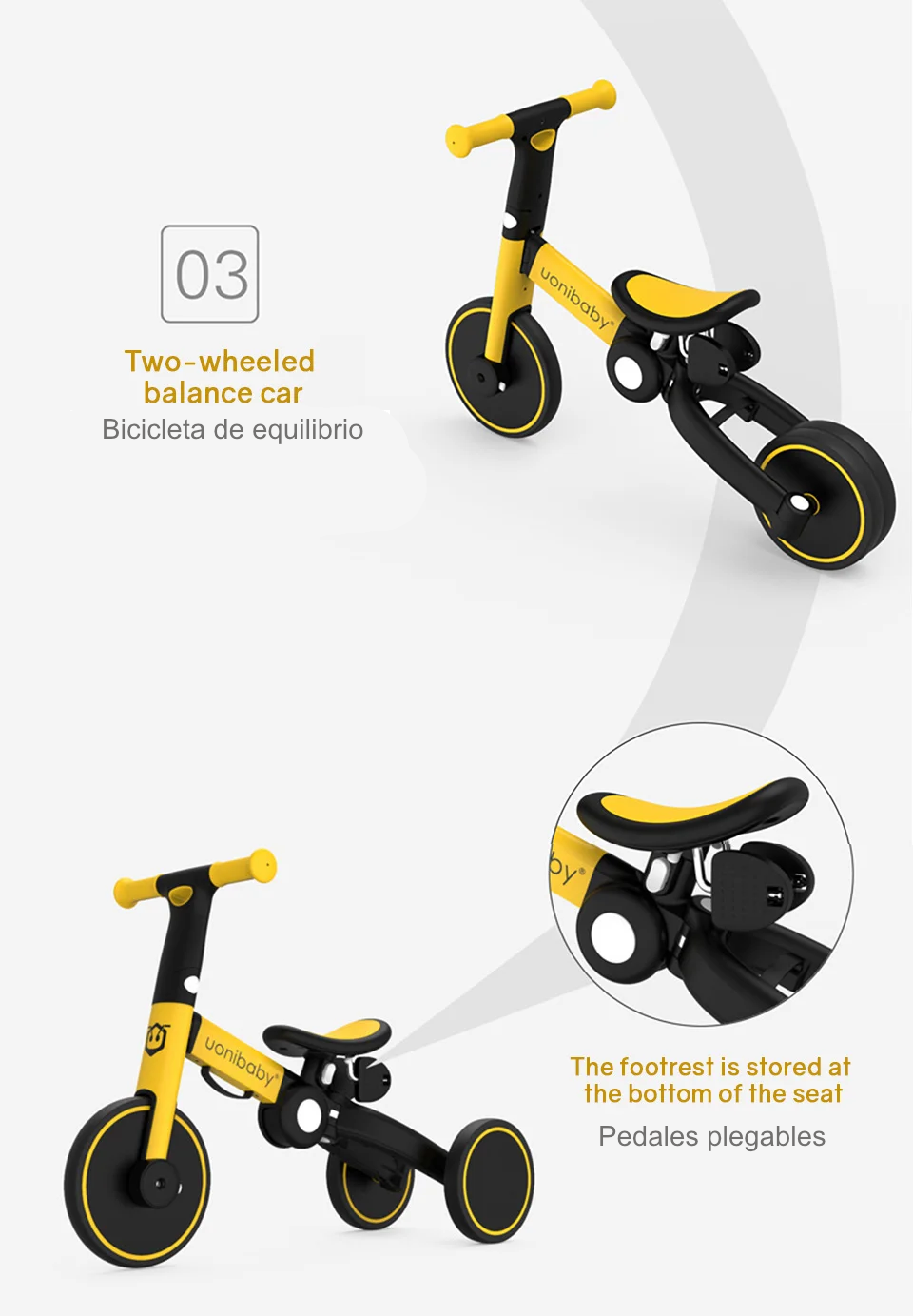 Triciclo Plegable 4-en-1