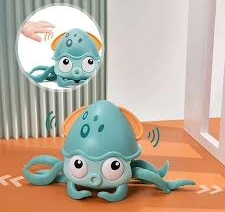 Pulpo Eléctrico Interactivo | Gateo, Sensor de Obstáculos y Música | Recargable USB