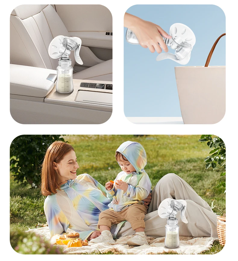 Extractor de Leche Manual MAMIJOY | Silicona Ergonómica, Succión Ajustable y Sin BPA