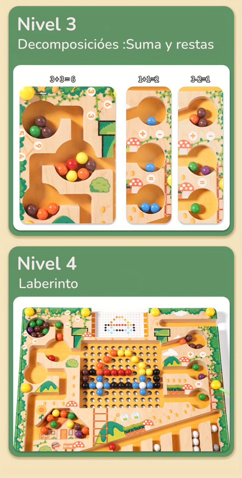 Laberinto magnético 4 en 1 color y conteo