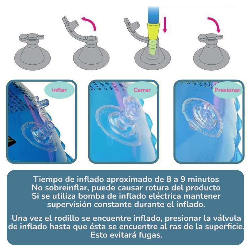 Rodillo Inflable para Gatear | Juguete de Estimulación y Desarrollo Motor