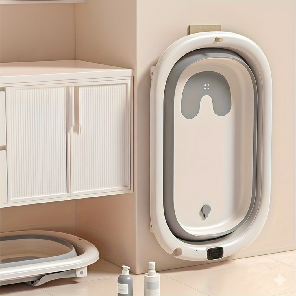 Tina Plegable: El Baño Perfecto para Bebés y la Tranquilidad de Papá y Mamá