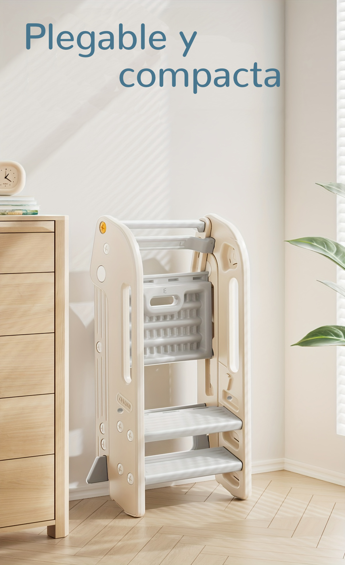 Torre de Aprendizaje Plegable y Ajustable: Fomenta la Independencia de tu Hijo
