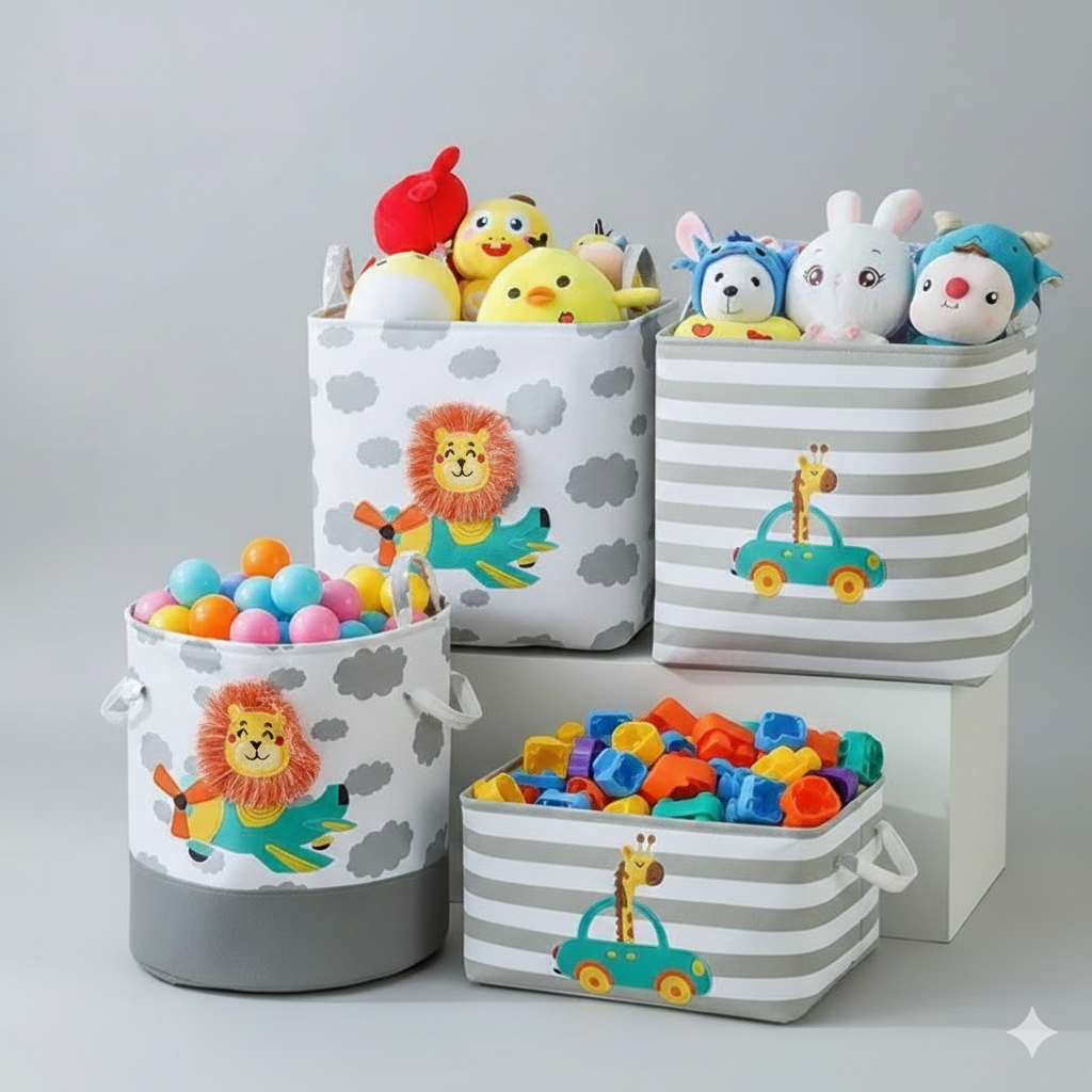 Cestas Organizadoras Plegables Multifuncionales con Asa