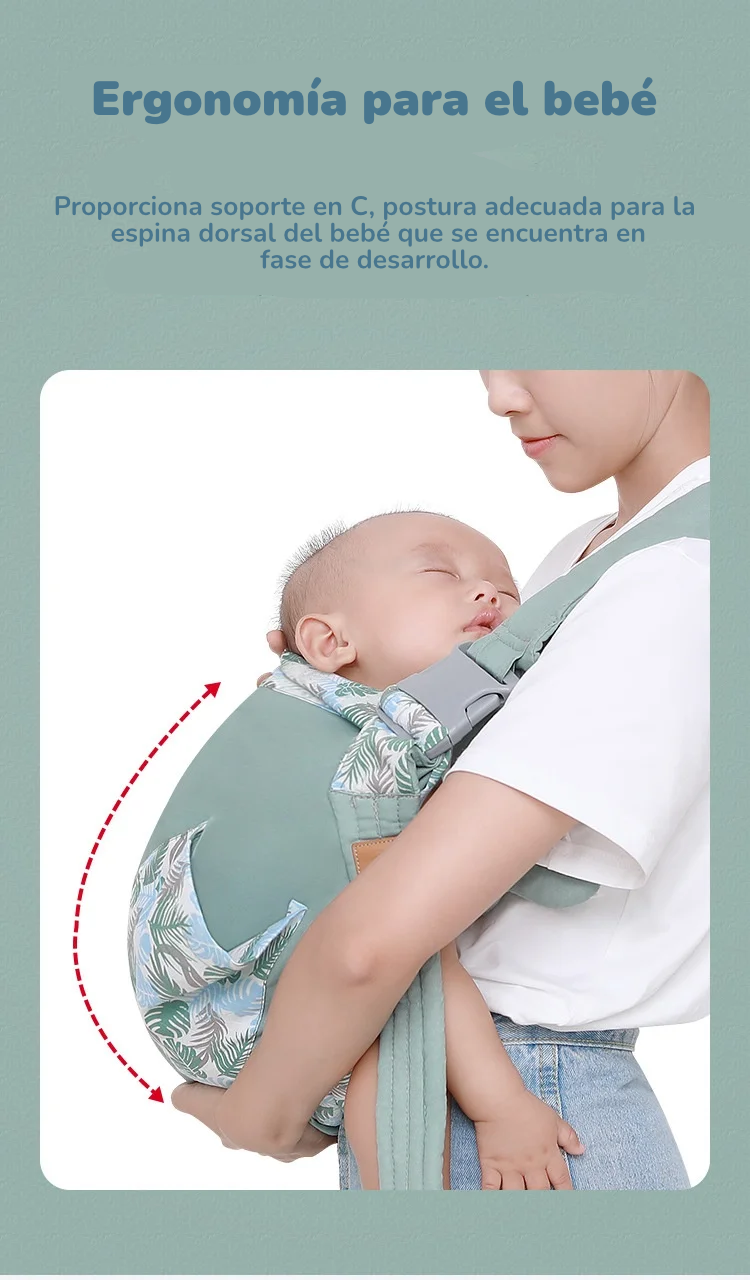 Fular Portabebés Ergonómico  | Doble Uso: Porteo y Cubierta de Lactancia (0 a 36M)