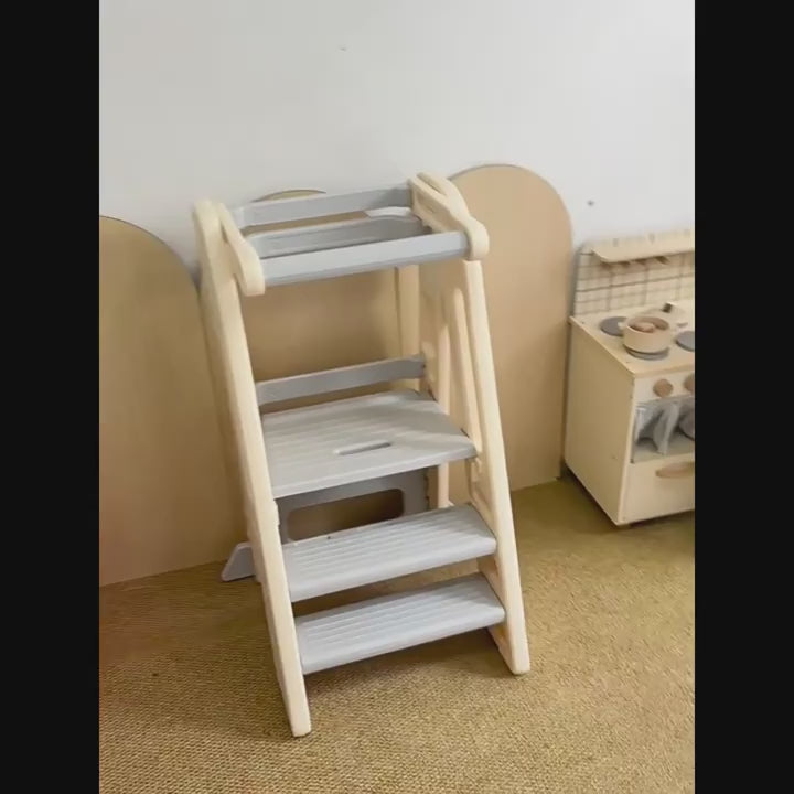 Torre de Aprendizaje Plegable y Ajustable: Fomenta la Independencia de tu Hijo