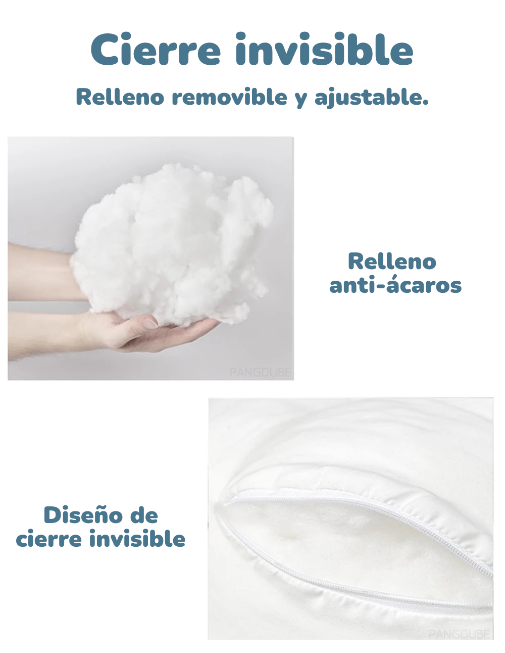 Almohada de Embarazo Multifuncional | Soporte Lumbar Ajustable, Relleno Anti-Ácaros (2 Estilos Disponibles)