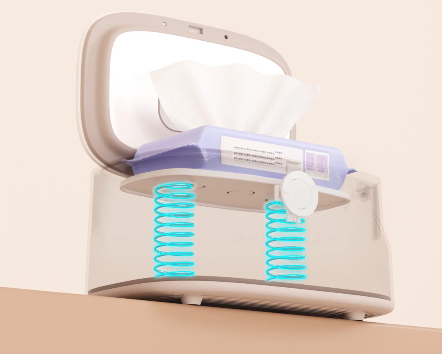 Calentador de Toallitas para Bebé | Control de Temperatura (50°C a 60°C), Luz Nocturna y Gran Capacidad