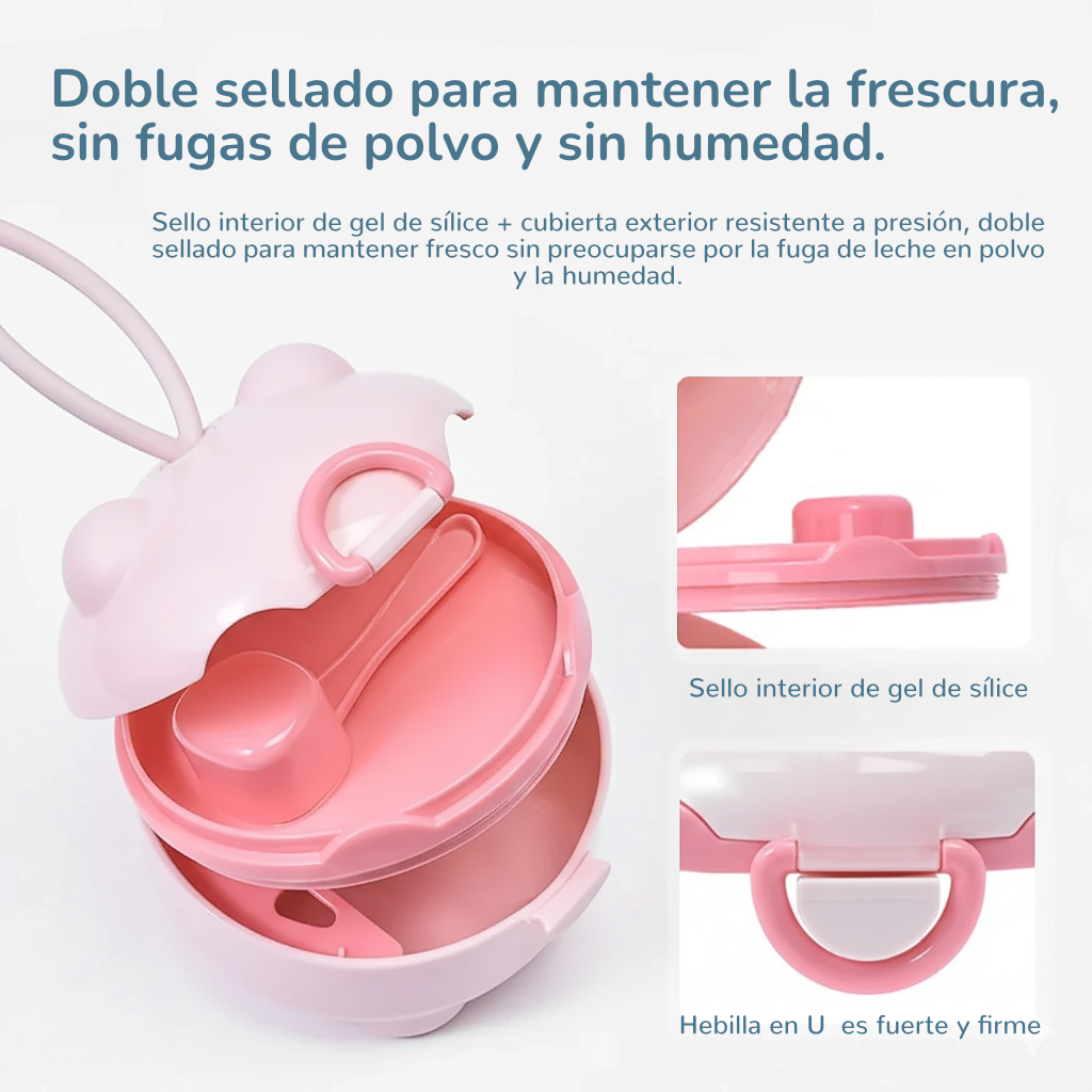 Dosificador de Fórmula Portátil con Cuchara y Nivelador | Higiene y Precisión