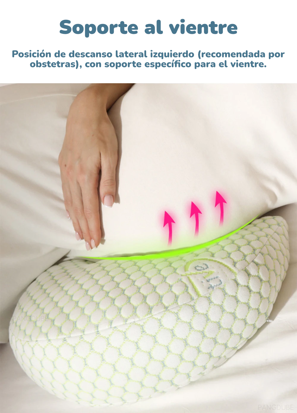 Almohada de Embarazo Multifuncional | Soporte Lumbar Ajustable, Relleno Anti-Ácaros (2 Estilos Disponibles)