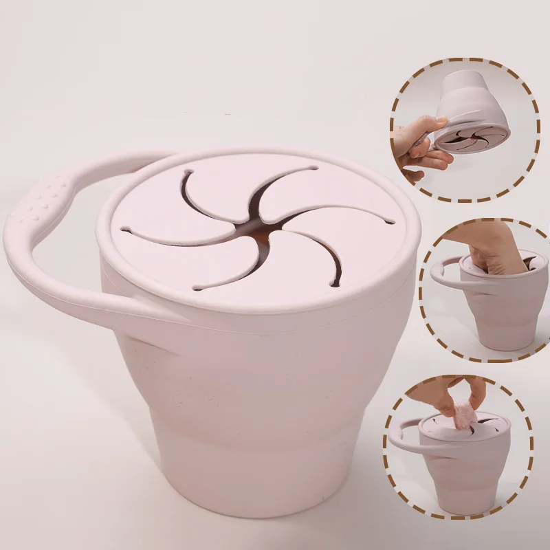 Recipiente de Silicona para Snacks | Antiderrames, Ayuda Motricidad | Libre de BPA