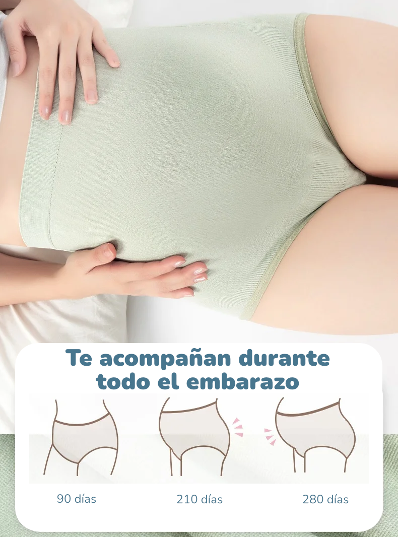 Set de 3 Bragas de Maternidad | Soporte de Cintura Alta, Compresión Elástica y Levanta Cadera 3D