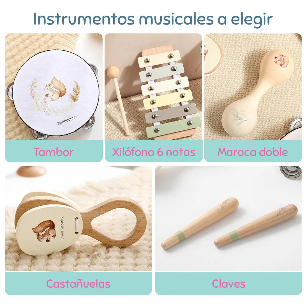 Instrumentos Musicales Montessori | Estimulación Sensorial Temprana