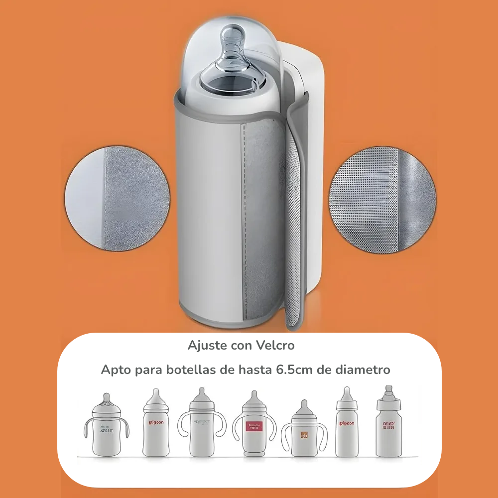 Calentador de Biberones Portátil Recargable (Dos versiones) | Control Electrónico de Temperatura (37°C a 55°C)