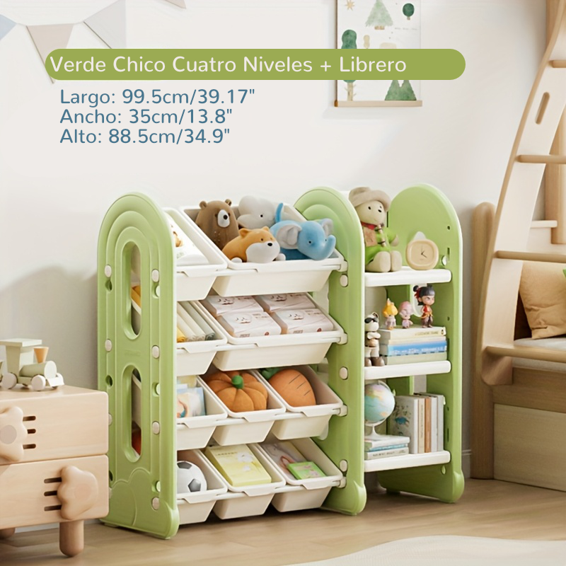 Estantería de Almacenamiento Extragrande de 4 Niveles con Diseño de Nubes